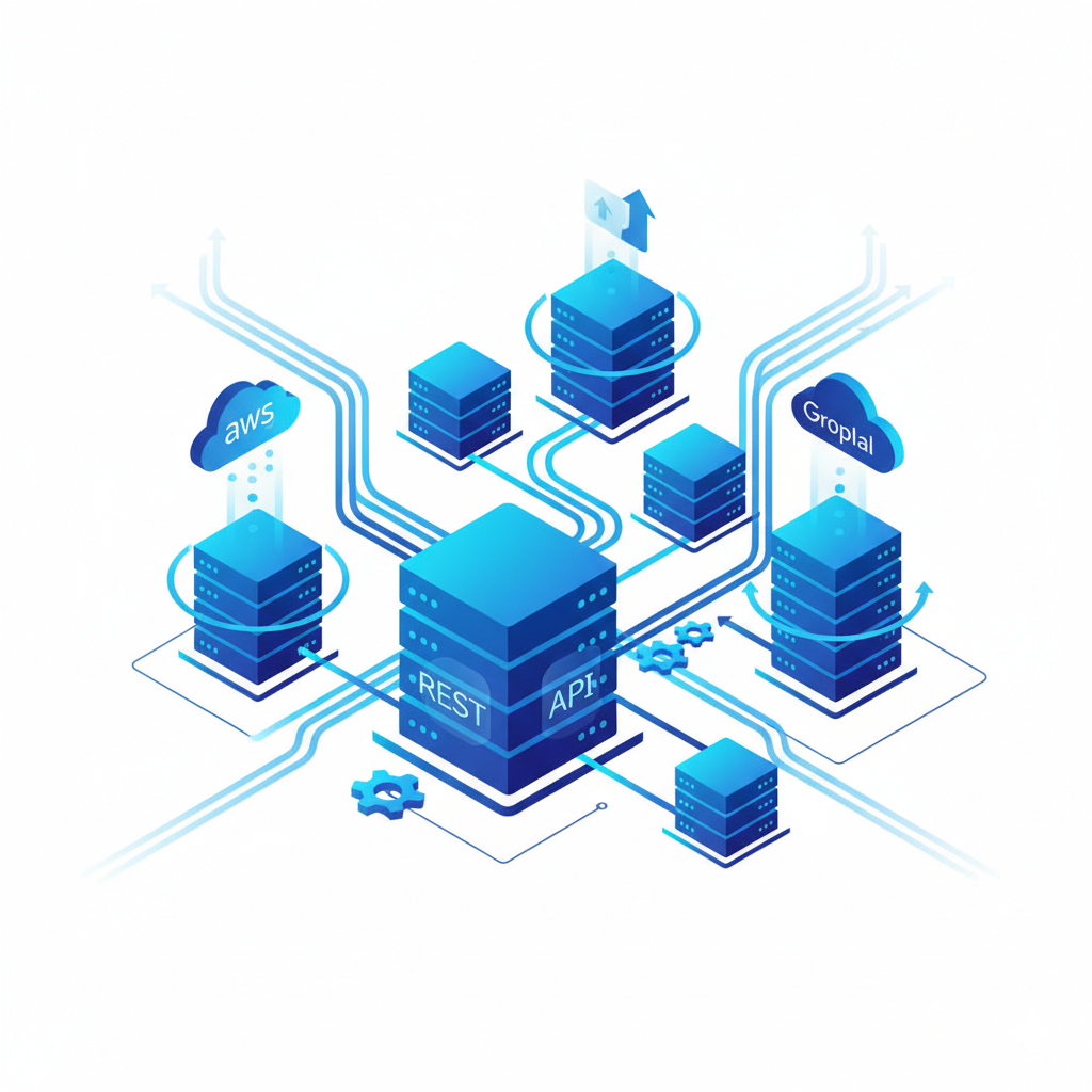 Microservices architecture and API connections for scalable systems